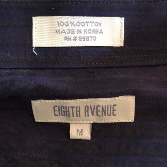 NWT Navy/Brown Eighth Avenue Button Down - Picture 5 of 6